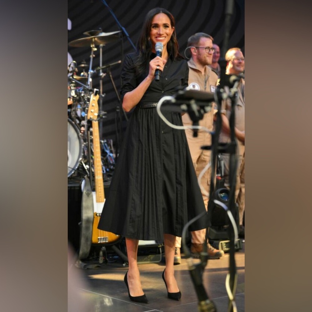 NWT Banana Republic black shirt dress as seen on Meghan Markle